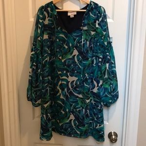 anthro chloe oliver palm tunic dress